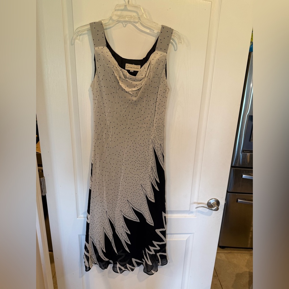 Carrie Hutton women’s vintage silk sleeveless midi dress size 10